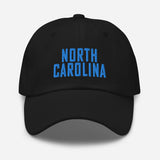 North Carolina Embroidered Dad Hat | Aqua Thread