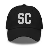 SC South Carolina Embroidered Dad Hat | Black Thread