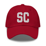 SC South Carolina Embroidered Dad Hat | Black Thread