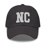 NC North Carolina Embroidered Dad Hat | White Thread - CRE PYT