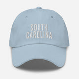 South Carolina Embroidered Dad Hat | White Thread