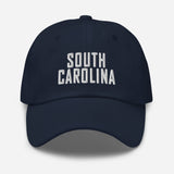 South Carolina Embroidered Dad Hat | White Thread