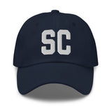 SC South Carolina Embroidered Dad Hat | Black Thread