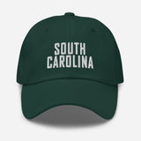 South Carolina Embroidered Dad Hat | White Thread