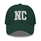 NC North Carolina Embroidered Dad Hat | White Thread - CRE PYT