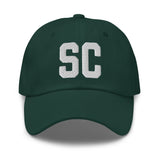 SC South Carolina Embroidered Dad Hat | Black Thread