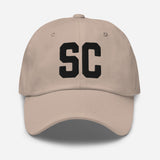 SC South Carolina Embroidered Dad Hat | Black Thread