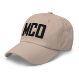MCO Airport Code Embroidered Dad Hat | Black Thread