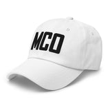MCO Airport Code Embroidered Dad Hat | Black Thread