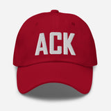 ACK Airport Code Embroidered Dad Hat Nantucket Massachusetts - CRE PYT