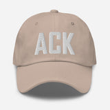 ACK Airport Code Embroidered Dad Hat Nantucket Massachusetts - CRE PYT