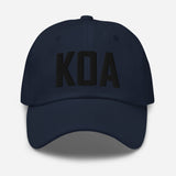 KOA Airport Code Embroidered Dad Hat Kailua Kona Hawaii - CRE PYT