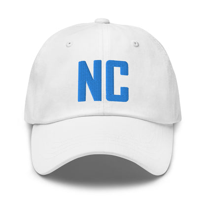 NC North Carolina Embroidered Dad Hat | Aqua Thread