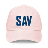 SAV Airport Code Pastel Savannah Georgia Embroidered Dad Hat