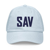 SAV Airport Code Pastel Savannah Georgia Embroidered Dad Hat