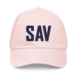 SAV Airport Code Pastel Savannah Georgia Embroidered Dad Hat