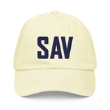 SAV Airport Code Pastel Savannah Georgia Embroidered Dad Hat