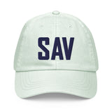 SAV Airport Code Pastel Savannah Georgia Embroidered Dad Hat