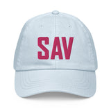 SAV Airport Code Pastel Savannah Georgia Embroidered Dad Hat