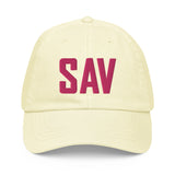 SAV Airport Code Pastel Savannah Georgia Embroidered Dad Hat