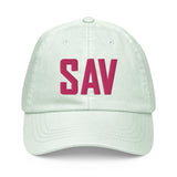SAV Airport Code Pastel Savannah Georgia Embroidered Dad Hat