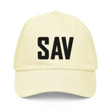 SAV Airport Code Pastel Savannah Georgia Embroidered Dad Hat