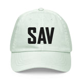 SAV Airport Code Pastel Savannah Georgia Embroidered Dad Hat