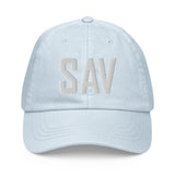 SAV Airport Code Pastel Savannah Georgia Embroidered Dad Hat