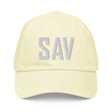 SAV Airport Code Pastel Savannah Georgia Embroidered Dad Hat