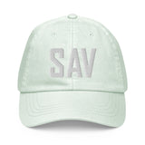 SAV Airport Code Pastel Savannah Georgia Embroidered Dad Hat