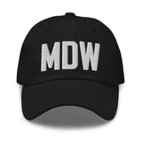 MDW Airport Code Embroidered Dad Hat Chicago Illinois - CRE PYT