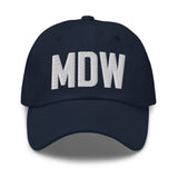 MDW Airport Code Embroidered Dad Hat Chicago Illinois - CRE PYT