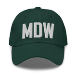 MDW Airport Code Embroidered Dad Hat Chicago Illinois - CRE PYT