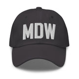 MDW Airport Code Embroidered Dad Hat Chicago Illinois - CRE PYT