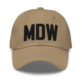 MDW Airport Code Embroidered Dad Hat Chicago Illinois - CRE PYT