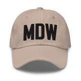 MDW Airport Code Embroidered Dad Hat Chicago Illinois - CRE PYT