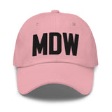 MDW Airport Code Embroidered Dad Hat Chicago Illinois - CRE PYT