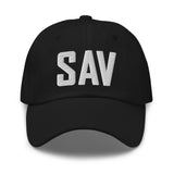 SAV Airport Code Savannah Georgia Embroidered Dad Hat
