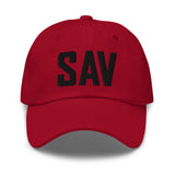 SAV Airport Code Savannah Georgia Embroidered Dad Hat