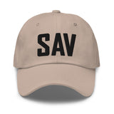 SAV Airport Code Savannah Georgia Embroidered Dad Hat