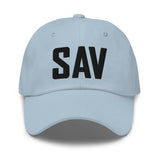 SAV Airport Code Savannah Georgia Embroidered Dad Hat