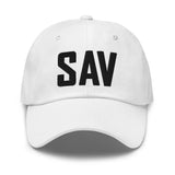 SAV Airport Code Savannah Georgia Embroidered Dad Hat